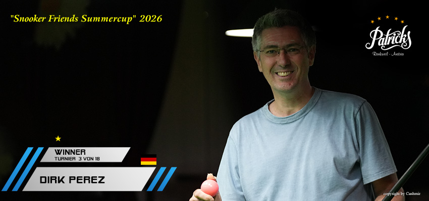 Überraschungssieger aus dem hohen Norden – Dirk Pérez triumphiert beim 3. Snooker Friends Sommercup