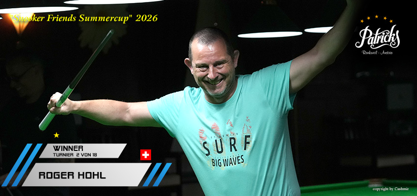 Hohl schlägt im Finale zu – Traumduell zweier Freunde begeistert beim 2. Snooker Friends Sommercup 2026