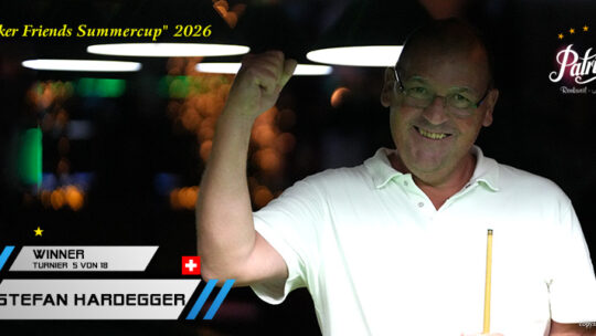 Fußball gegen Snooker? Stefan Hardegger behält die Nerven und gewinnt den 5. Snooker Friends Sommercup