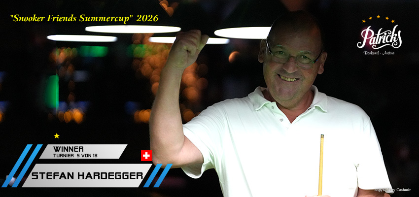 Fußball gegen Snooker? Stefan Hardegger behält die Nerven und gewinnt den 5. Snooker Friends Sommercup